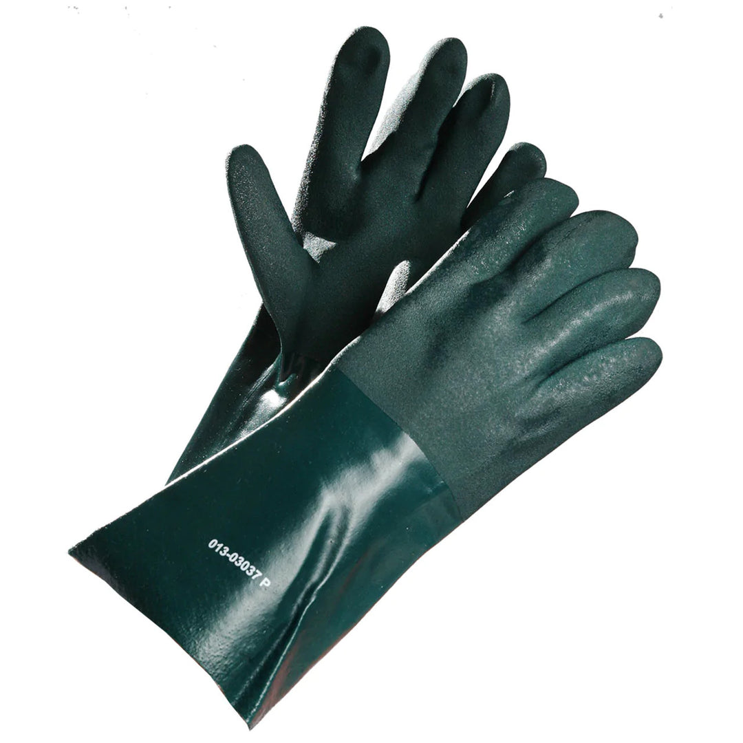 Gants à gantelets ForceField Premium en PVC vert de 12 pouces