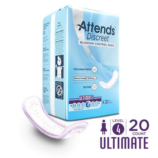 Assiste aux serviettes hygiéniques Discreet Women's Ultimate - Protection maximale