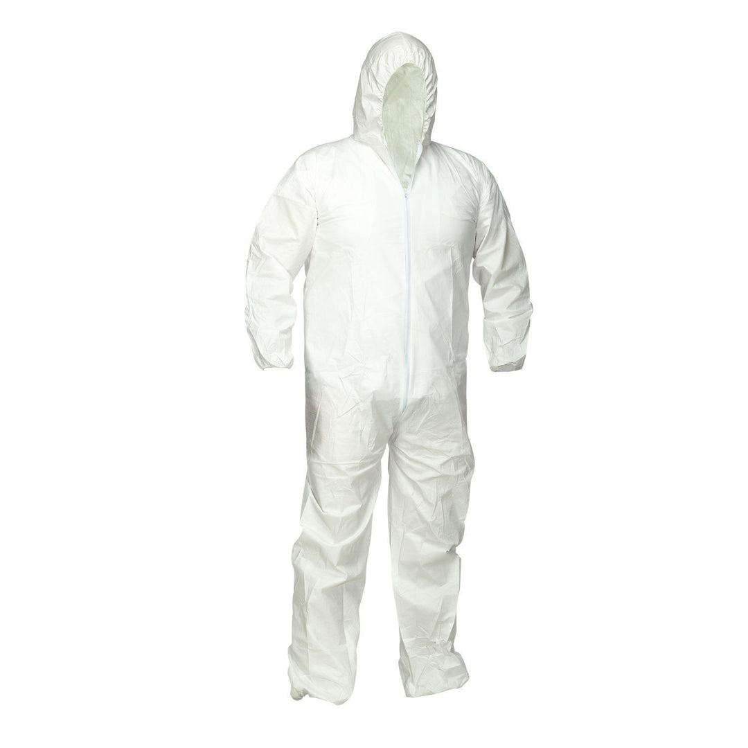 ForceField Microporous White Disposable Coverall with Hood