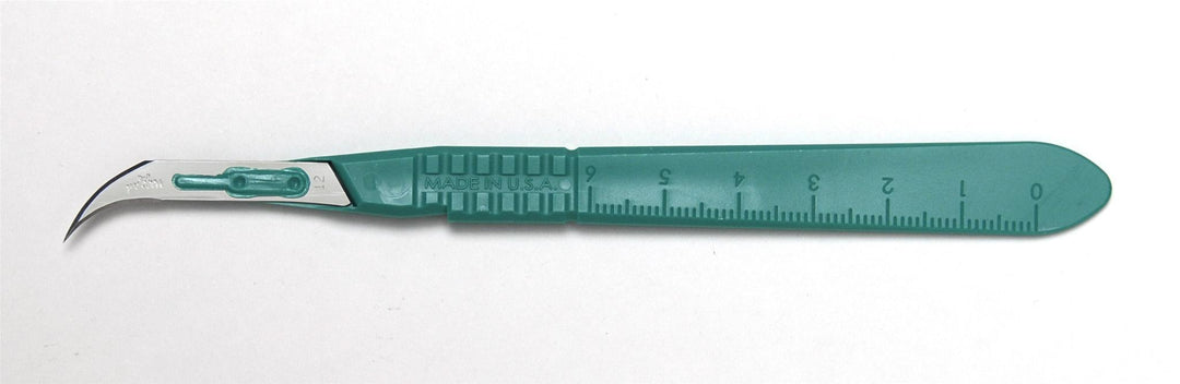 10 bisturíes desechables Bard-Parker tamaño 12B, estériles, 10/caja, 10 cajas/estuche