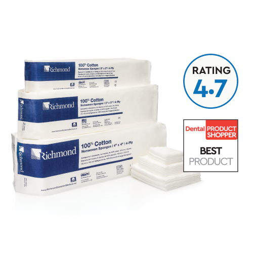 Comodidad y control: esponjas no tejidas 100 % algodón (uso dental)