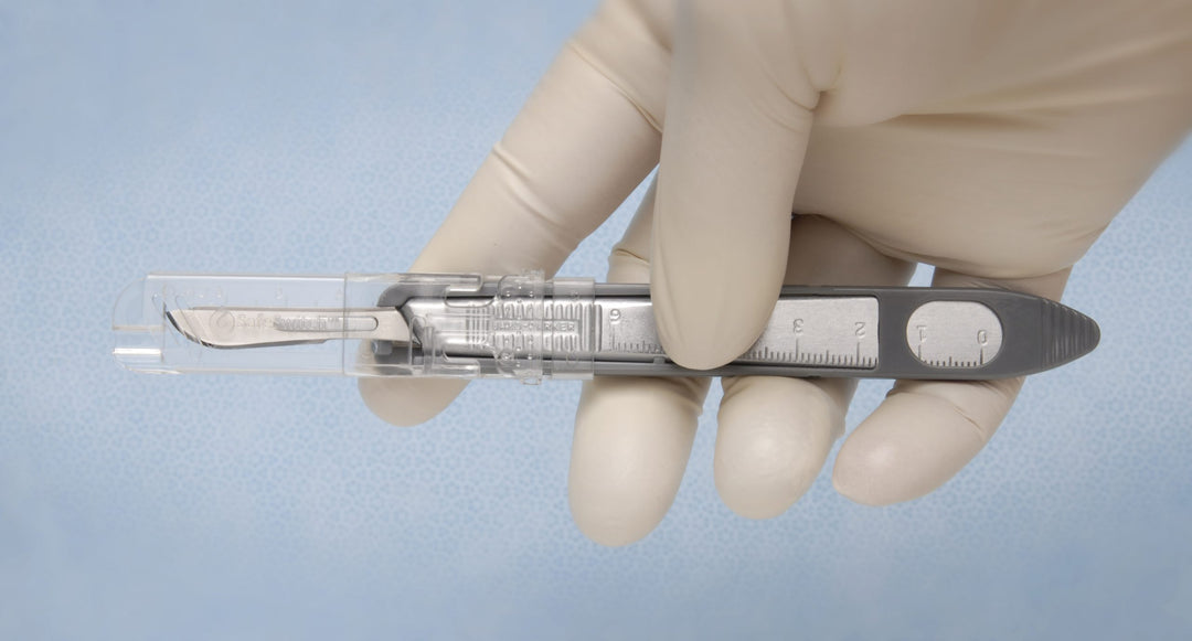 Mango de bisturí desechable con interruptor de seguridad Bard Parker: se adapta al tamaño del mango: 3