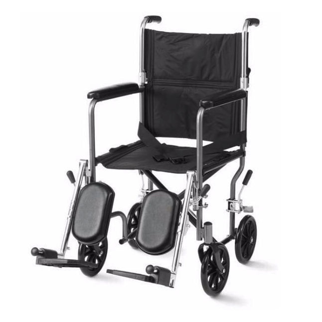Silla de transporte: patas elevables y apoyabrazos completos (capacidad de 300 lb)