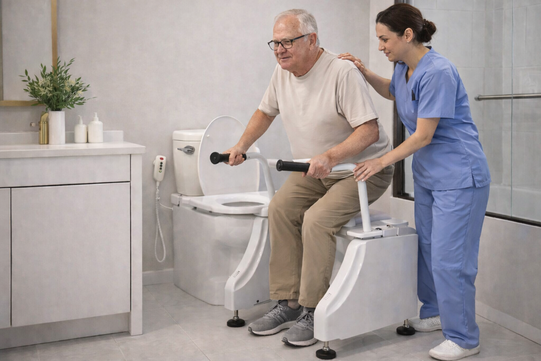 Overcoming “Freezing” and Fatigue: Powered Toilet Lifts in Parkinson’s & MS Care