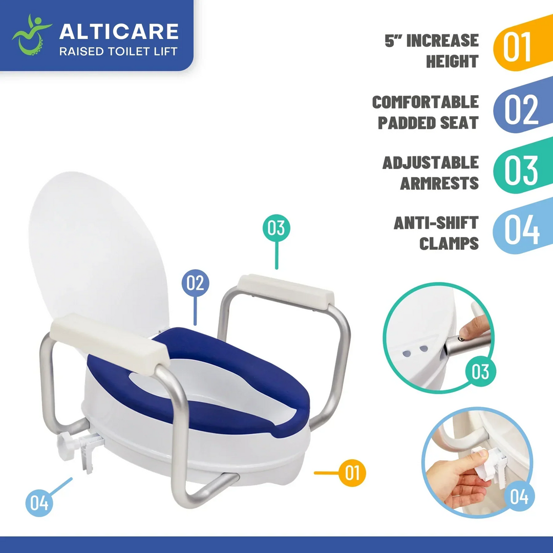 Raised Toilet Seat vs. Toilet Safety Frame vs. Bedside Commode: Which Do You Need?