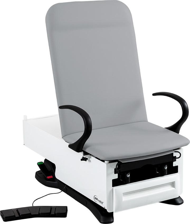 FusionONE exam table featuring OneTouch WheelBase® System for easy mobility and secure positioning