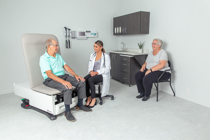 FusionONE Series with adjustable stirrups and electrical receptacle – optimized for patient comfort