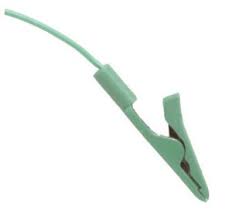 Natus green ground alligator clip lead wire