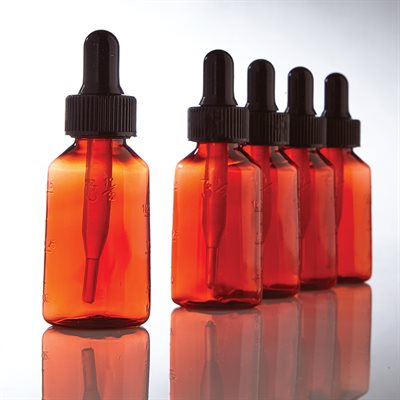 Buy Amber Plastic Dropper Bottles, 12 / PK