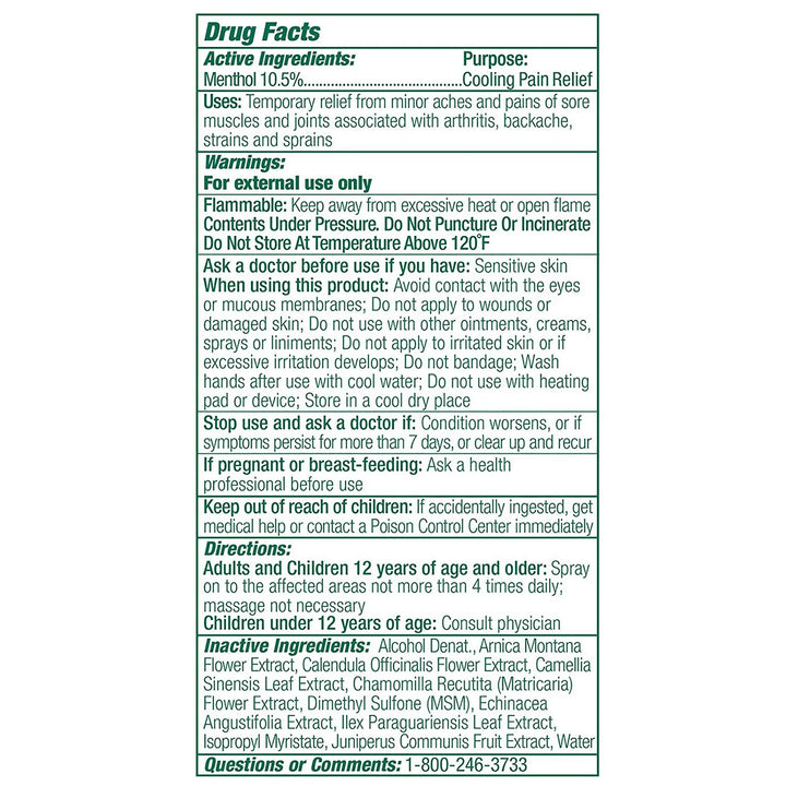 Topical Pain Relief Biofreeze® Professional 360° 10.5% Strength Menthol Spray 4 oz.
