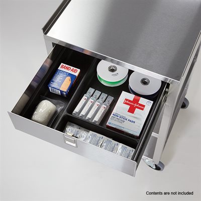 Stainless Steel Utility Cart with Drawer – 2 Shelves, 300 lb Capacity