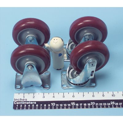 Caster Set with 2 Directional Lock & 2 Swivel Casters – 5? Polyurethane Wheels