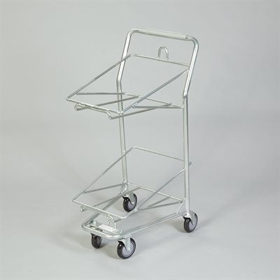 Tote Basket Cart – Nickel-Chrome Steel, 2 Tote Capacity, 300 lb Limit