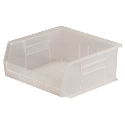Akro Bins 11x5x11 stackable heavy-duty storage bins in blue, 6 per case, with label slot and reinforced sides