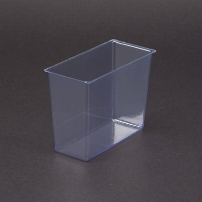 Clear disposable bin liner 5¼ x 4 x 2½ inches for infection control and barcode scanning