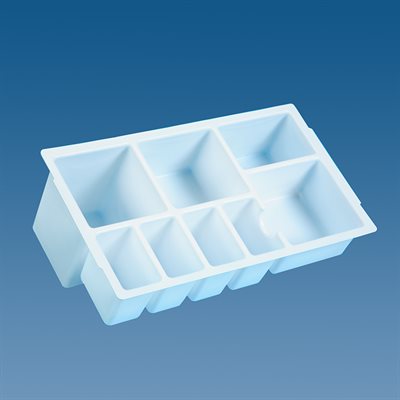 Disposable phlebotomy tray insert with 8 compartments for tray #17465