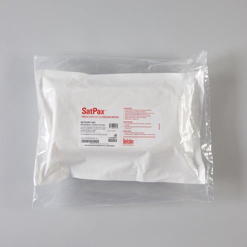 SatPax 70 percent IPA presaturated cleanroom wipes 9 x 9