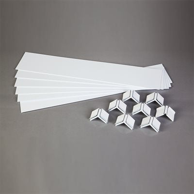 Crash Cart Clips & Strips, 4? High – Set with 8 Clips & 6 Strips