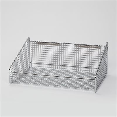 Hanging Wire Basket 18x7.5x12 with label holders and ventilated design for clean storage