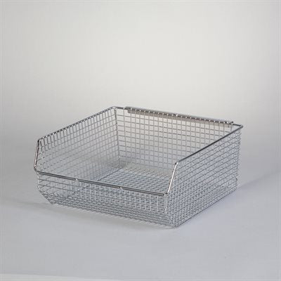Wire Mesh Bin 11x5x11 – chrome wire mesh bin for cleanrooms, size 11x5x11