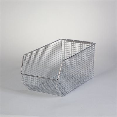 Wire Mesh Bin 8x7x14.5 – chrome wire mesh bin for cleanrooms, size 8x7x14.5