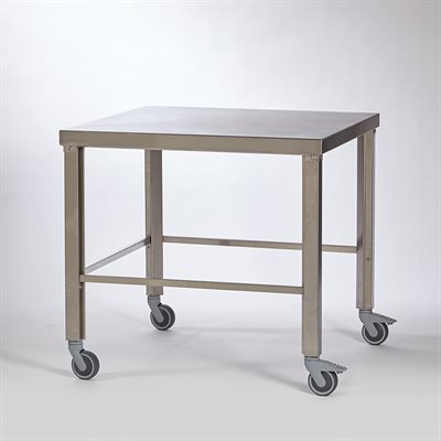 Stainless Steel Mobile Table – 36?W x 34?H, 300 lb Capacity, Open Side Design