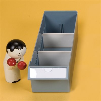 Short dividers for 1321 cassette bin – 6-pack for side-to-side organization, compatible with Waterloo cassettes