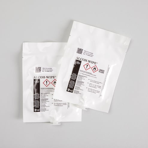 Sterile ALCOH-WIPE 70 percent IPA individual wipes