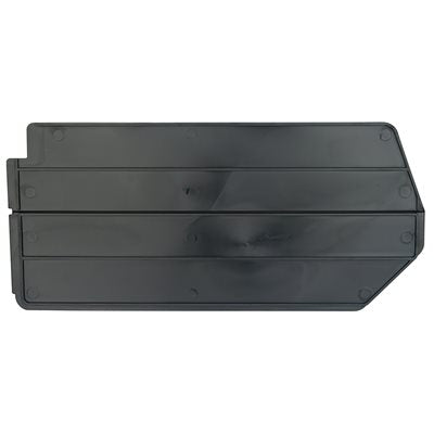 Black bin dividers for Akro Bins 1415 and 1420, pack of 6 made from industrial-grade polymer for front-to-back organization