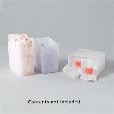 Small bin cup 3x3x2 for organizing items in shelf bins or trays – fits all shelf bins