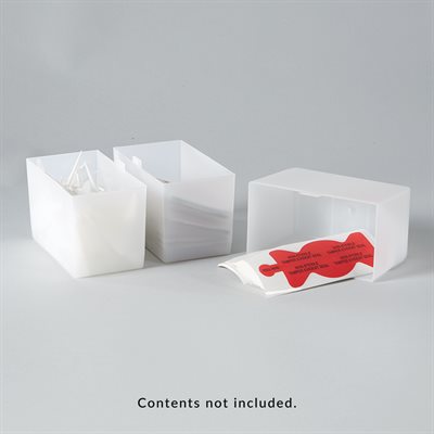 Large plastic bin cup 5x3x3 for organizing small items in shelf bins – pack of 24