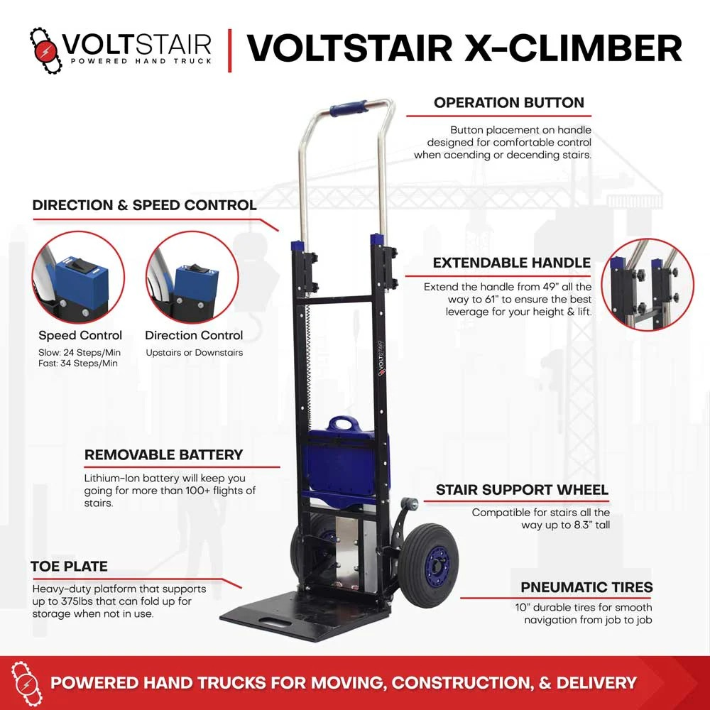 Voltstair X-Climber climbing stairs with large box