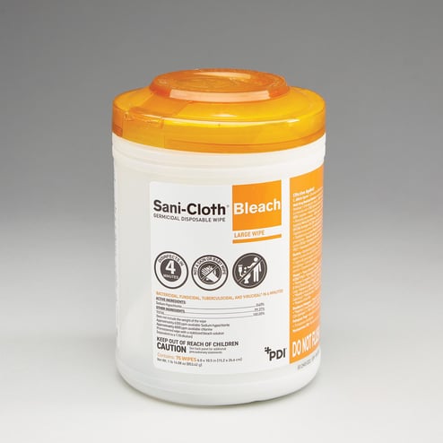 Sani-Cloth Bleach germicidal wipes canister