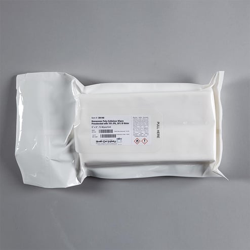 HCL 70 percent IPA 9 x 9 presaturated cleanroom wipes