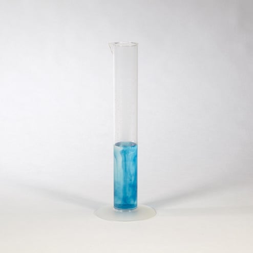 250 mL plastic graduated cylinder with raised graduations and pour spout