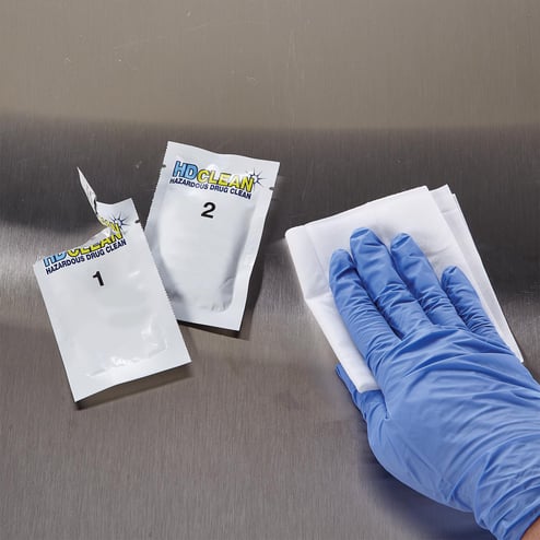 Sterile HDClean two-step wipes for hazardous drug surface cleaning