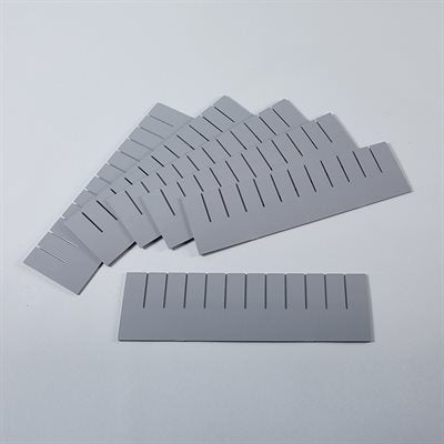 Long plastic dividers for 20704 divider box, adjustable with notches, set of six