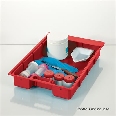 Half-Size White Crash Cart Box with Handle – 10-5/8?W x 15½?D