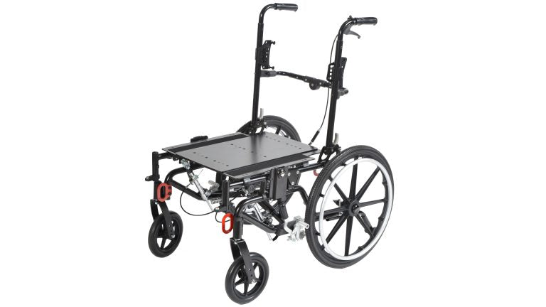 Adjustable Kanga wheelchair shown with footrests