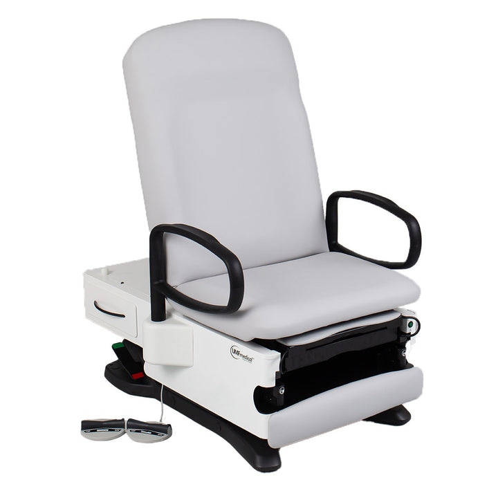 4040 Series Power Back Exam Table with power hi-lo and removable upholstered top – front view