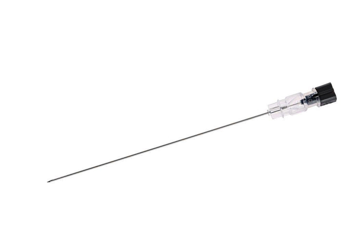 BD Whitacre spinal needle full view with hub and stylet