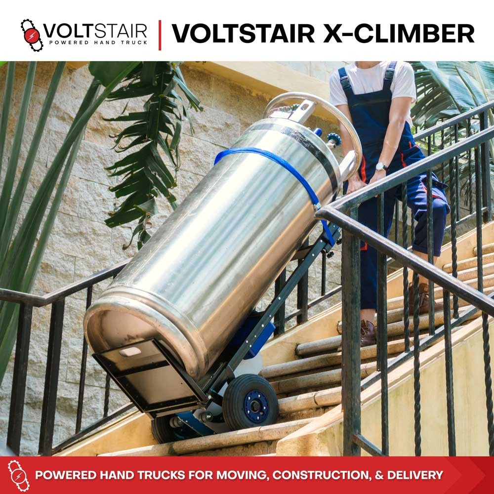 Voltstair X-Climber showing battery and frame close-up