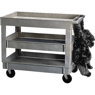 Rubbermaid 3-Shelf Heavy-Duty Utility Cart – Beige, 400 lb Capacity