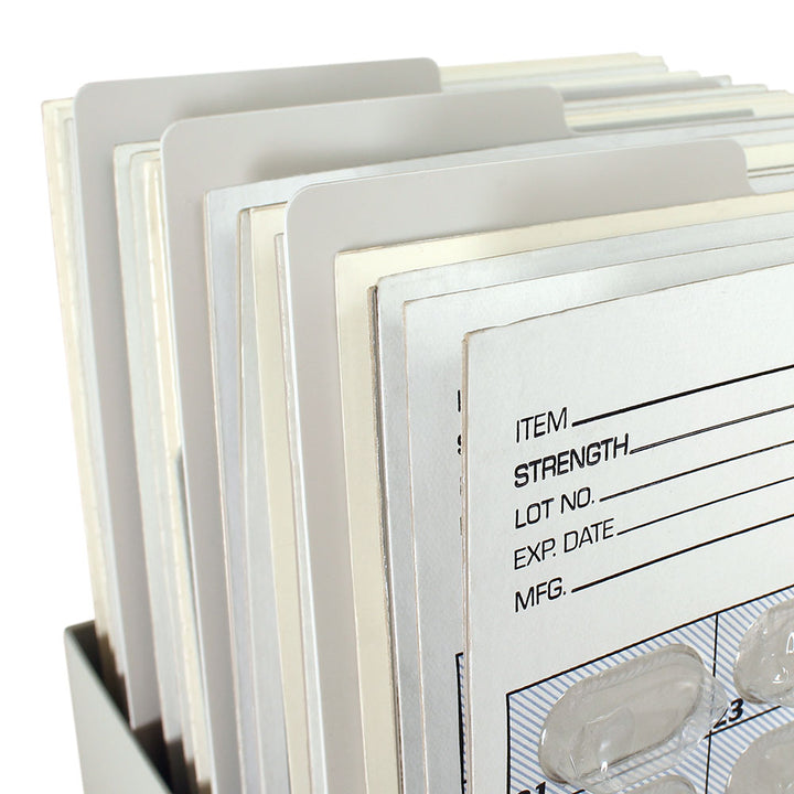 Patient card dividers, in-use environment view