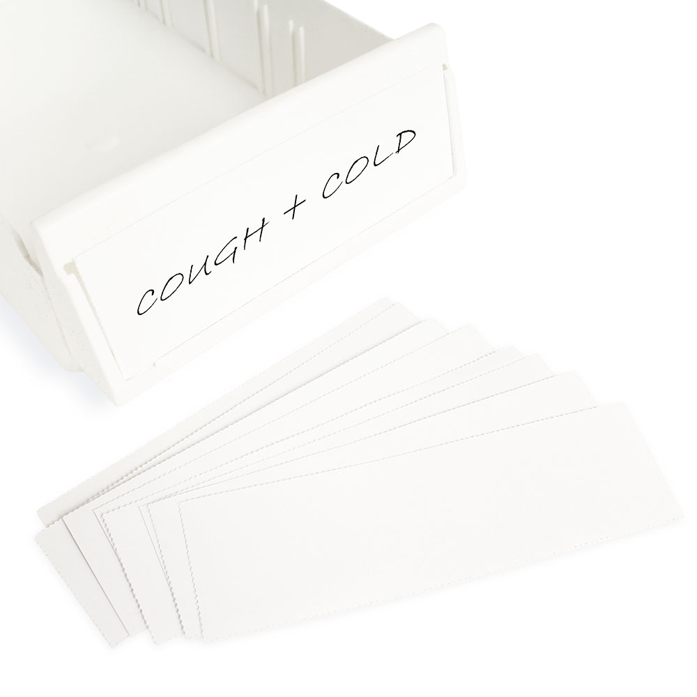 680533 medication bin label pack, 150 labels, white