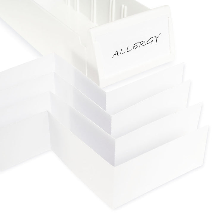 680535 medication bin label pack, 100 labels, white