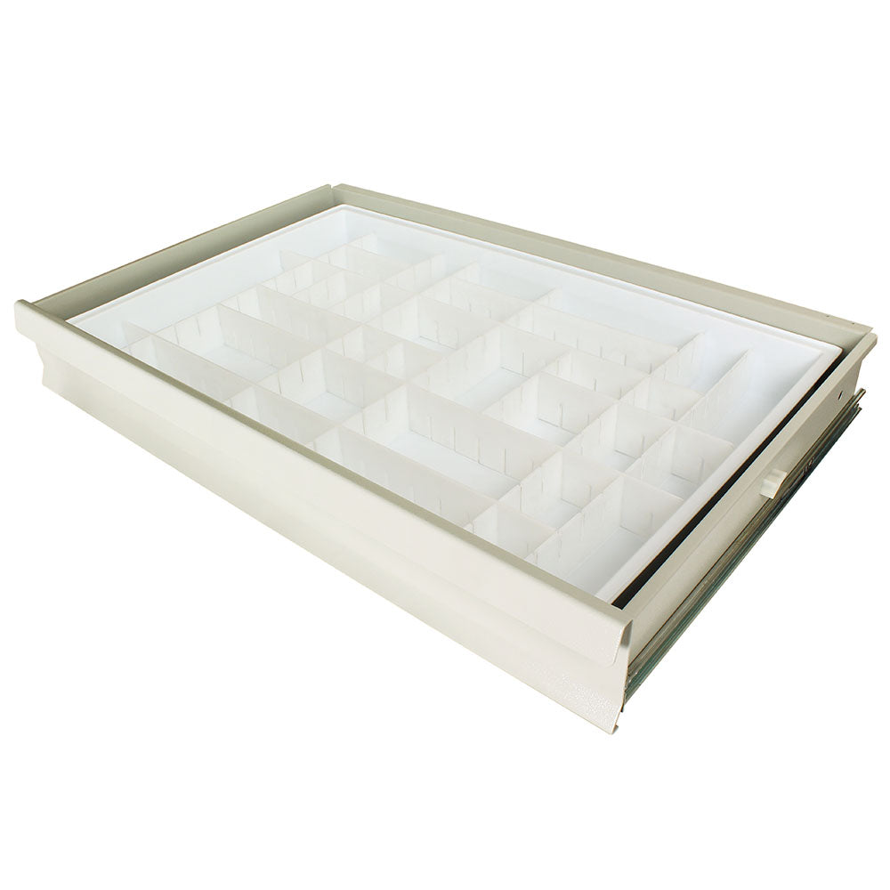 68640-P1 Harloff medication cart full drawer tray with adjustable dividers for AL and SL carts