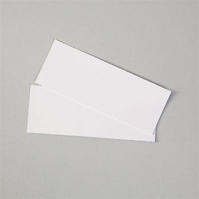 Fanfolded non-adhesive bin labels for Akro and Stack & Hang Bins, 4x1.5 inches