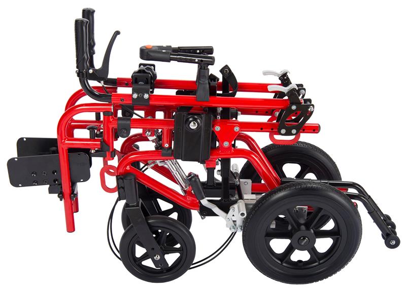 Adjustable pediatric wheelchair with tilt-in-space feature