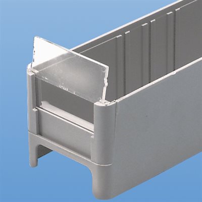 Clear bin window insert designed to fit Item 1308 patient bin, protects labels and contents